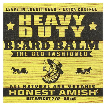 Honest Amish - Heavy Duty Beard Balm - 2 Ounce - Beard Conditioner