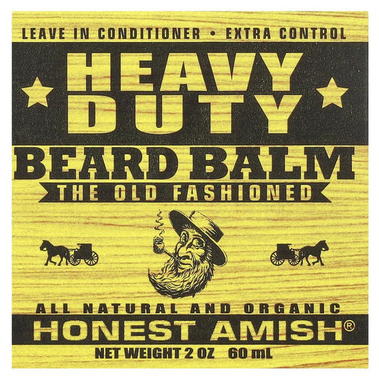 Honest Amish - Heavy Duty Beard Balm - 2 Ounce - Beard Conditioner