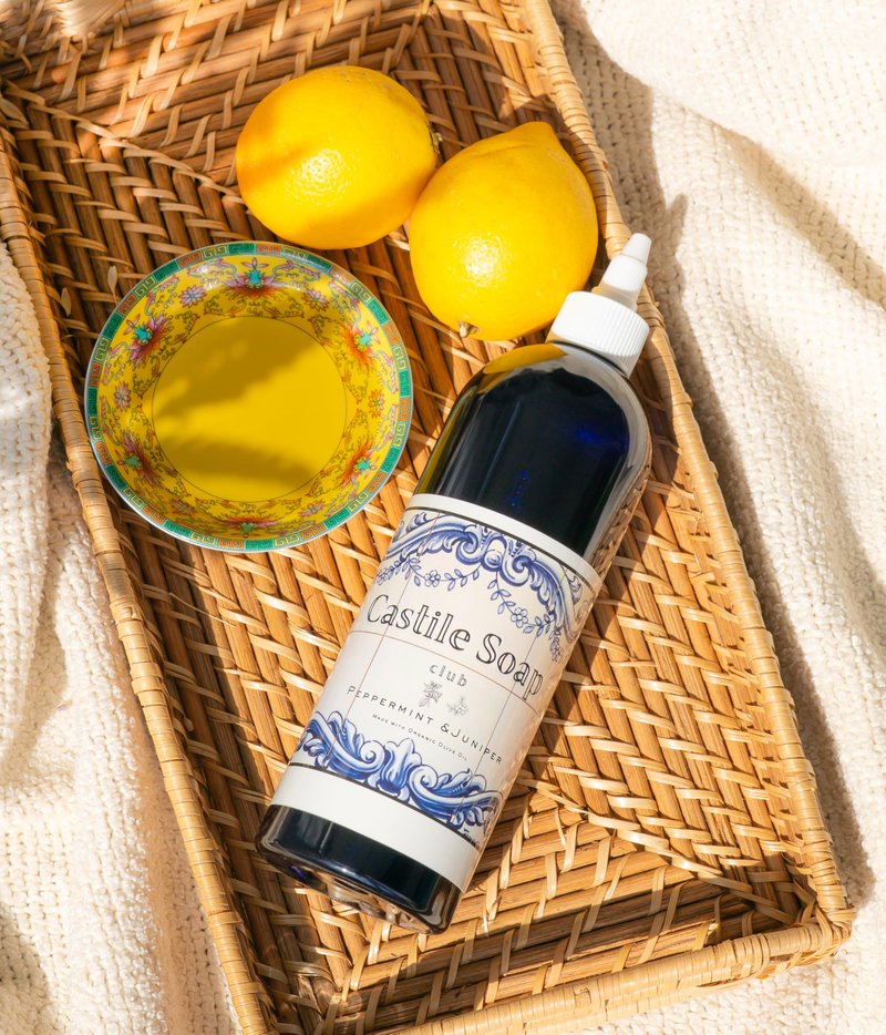 Castile Soap Club Natural Castile Soap | Organic Liquid Soap for Hair, Body, Hands & Home | Concentrated, Palm-Oil Free, No Synthetics | Sensitive Skin & Baby Safe | Sweet Orange&Eucalyptus|16oz