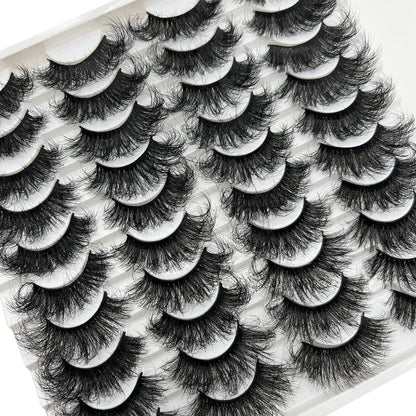 TIKILEY Mink Eyelashes Fluffy 20 MM 3D Thick Big Faux Mink Lashes Natural Look, Wholesale Cat Eye Dramatic Long 20MM Eye Lashes Pack