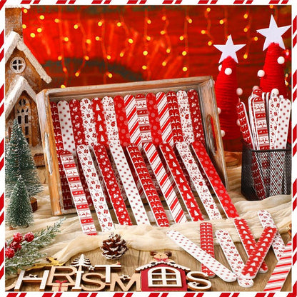 Lanties 45 Pack Christmas Nail Files Gifts Bulk Holiday Emery Boards Double-Sided Christmas Party Nail Files Bulk Stocking Stuffers Christian Gifts for Women Customers Coworkers Staff(Reindeer)