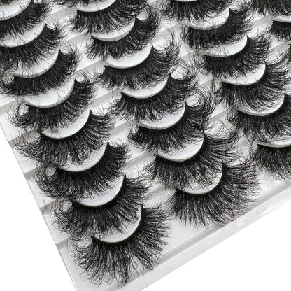 TIKILEY Mink Eyelashes Fluffy 20 MM 3D Thick Big Faux Mink Lashes Natural Look, Wholesale Cat Eye Dramatic Long 20MM Eye Lashes Pack